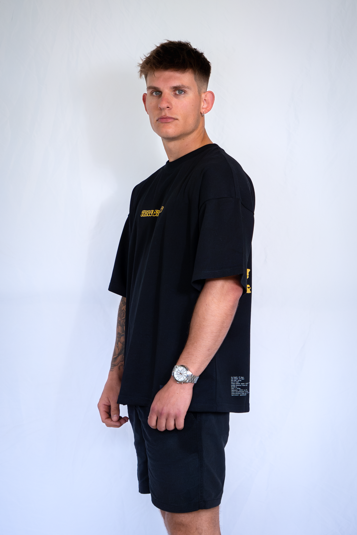 Heavyweight Cotton Box-Fit Tee / "PHASES"